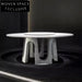 Italian Style Round Natural Marble Top Dining Table with Hollow Base