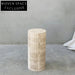 Italian Travertine Round Tall Plinth Natural Marble Side Coffee Table