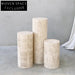 Italian Travertine Round Tall Plinth Natural Marble Side Coffee Table