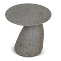 James 60cm Fibre Glass Side Table - Charcoal Latte