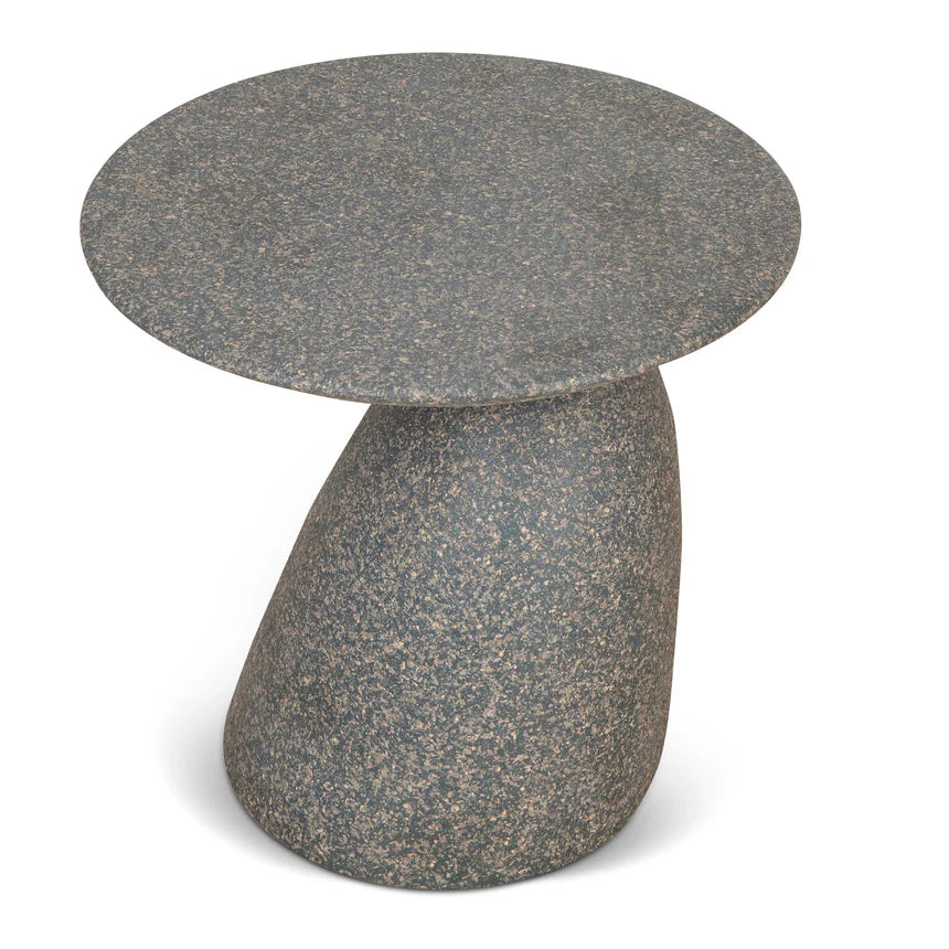 James 60cm Fibre Glass Side Table - Charcoal Latte