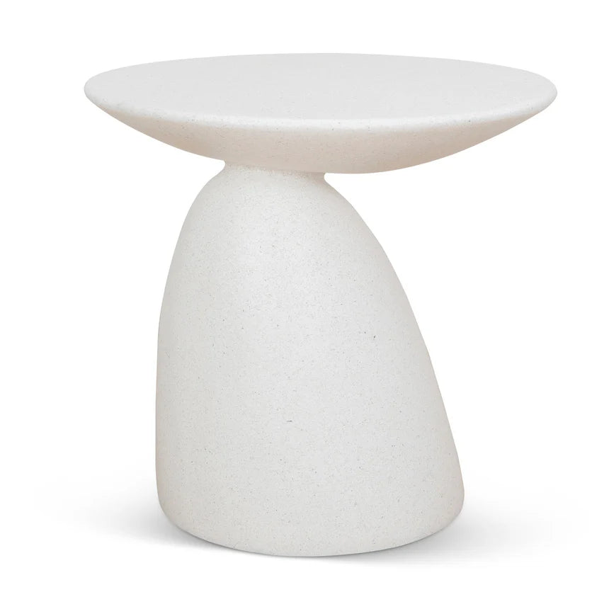 James 60cm Fibre Glass Side Table - White