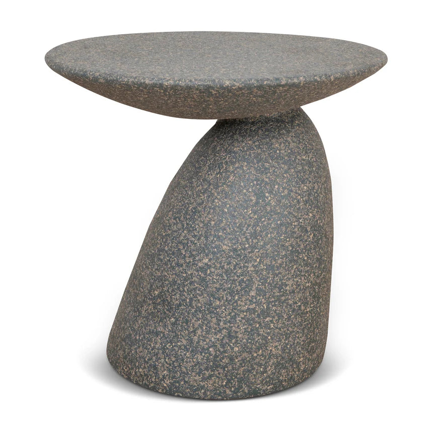 James 60cm Fibre Glass Side Table - Charcoal Latte