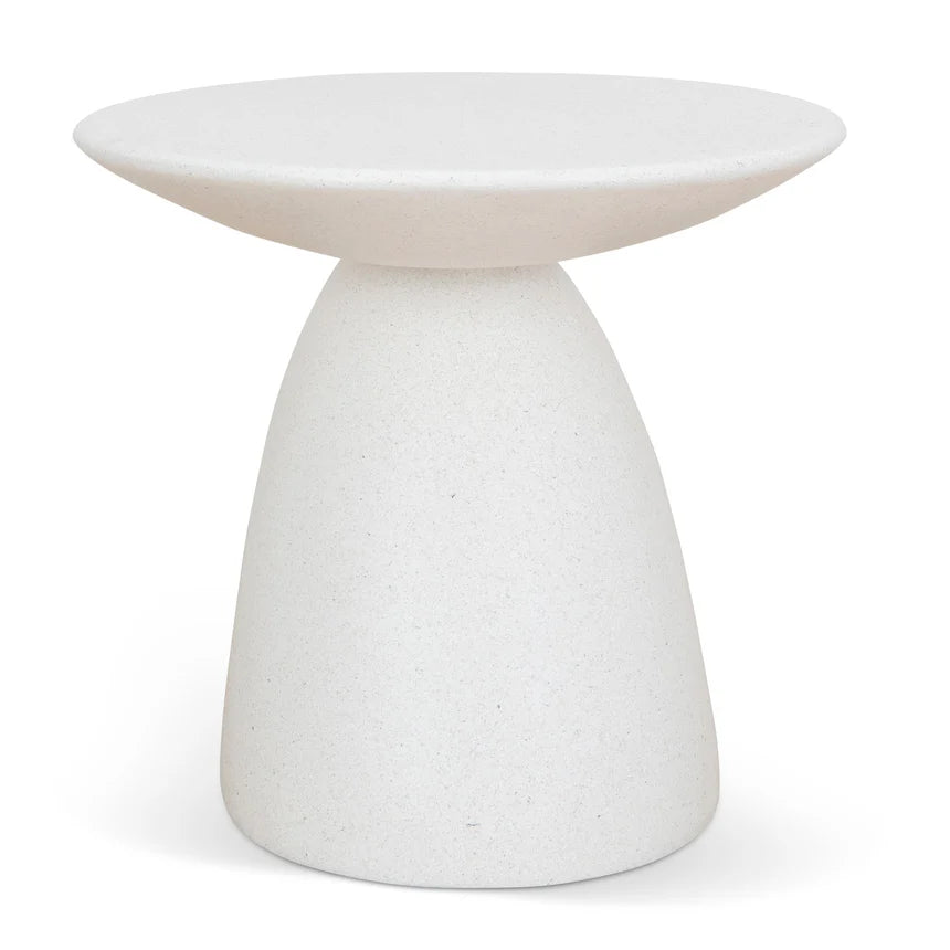 James 60cm Fibre Glass Side Table - White