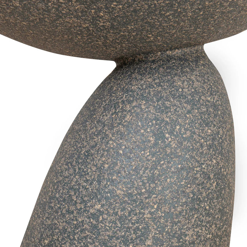 James 60cm Fibre Glass Side Table - Charcoal Latte