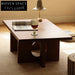 Japandi Cherry Wood Nordic Rectangular Low Height Modern Living Room Coffee Table