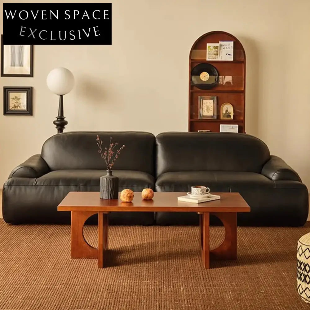 Japandi Cherry Wood Nordic Rectangular Low Height Modern Living Room Coffee Table