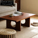 Japandi Cherry Wood Nordic Rectangular Low Height Modern Living Room Coffee Table