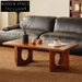 Japandi Cherry Wood Nordic Rectangular Low Height Modern Living Room Coffee Table
