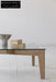 Chic Japandi Wabi-Sabi Square Glass Coffee Table with Recycled Elm Base