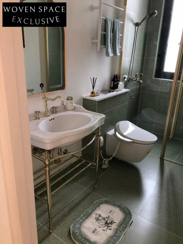Jeffroi Retro Brass Double-Layer Wash Basin Set