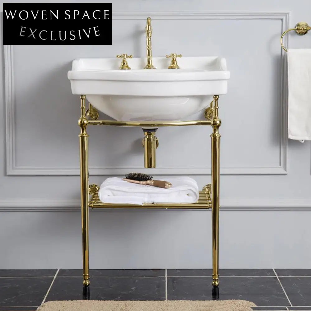 Jeffroi Retro Brass Double-Layer Wash Basin Set