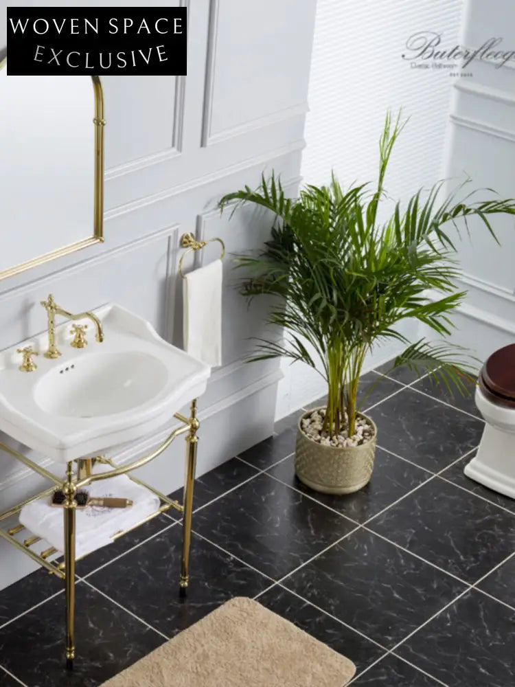 Jeffroi Retro Brass Double-Layer Wash Basin Set