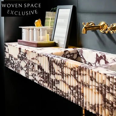 Jeune Unique Handcrafted Calacatta Viola Marble Sink