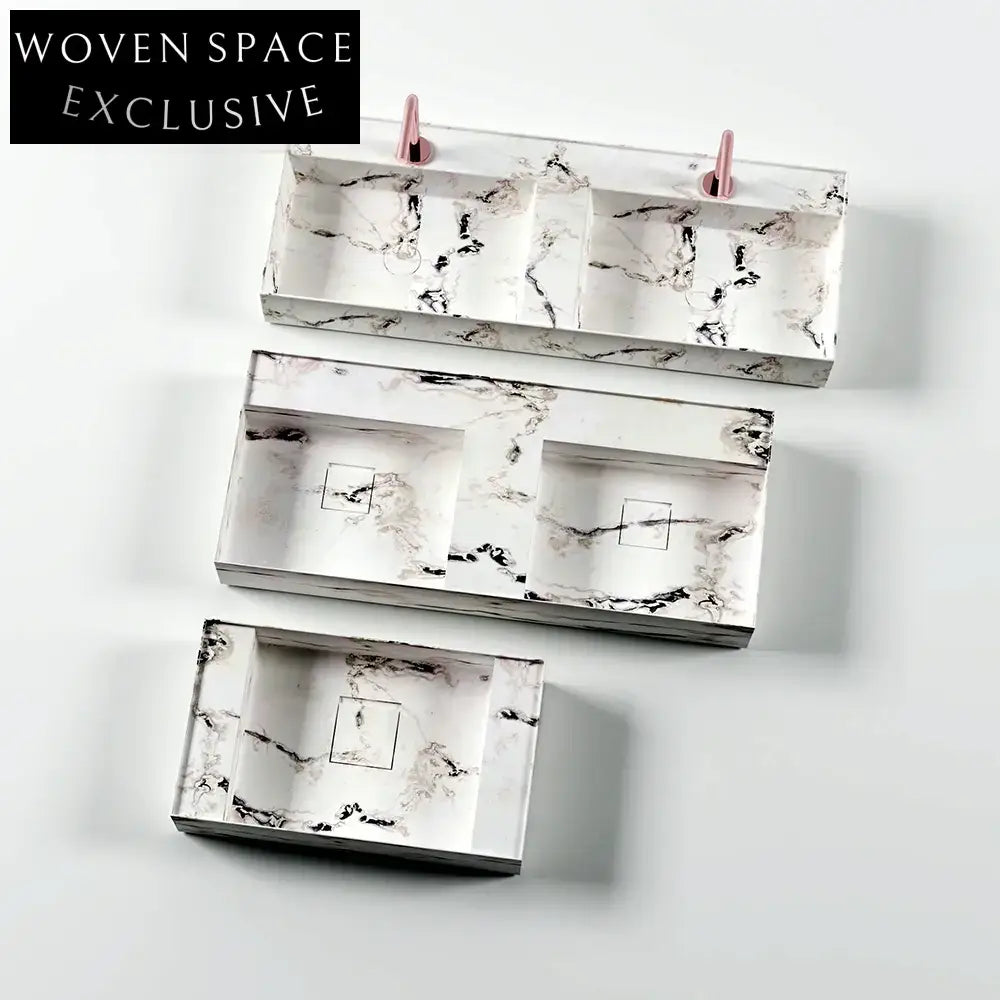 Josiah Panda White Marble Double Basin