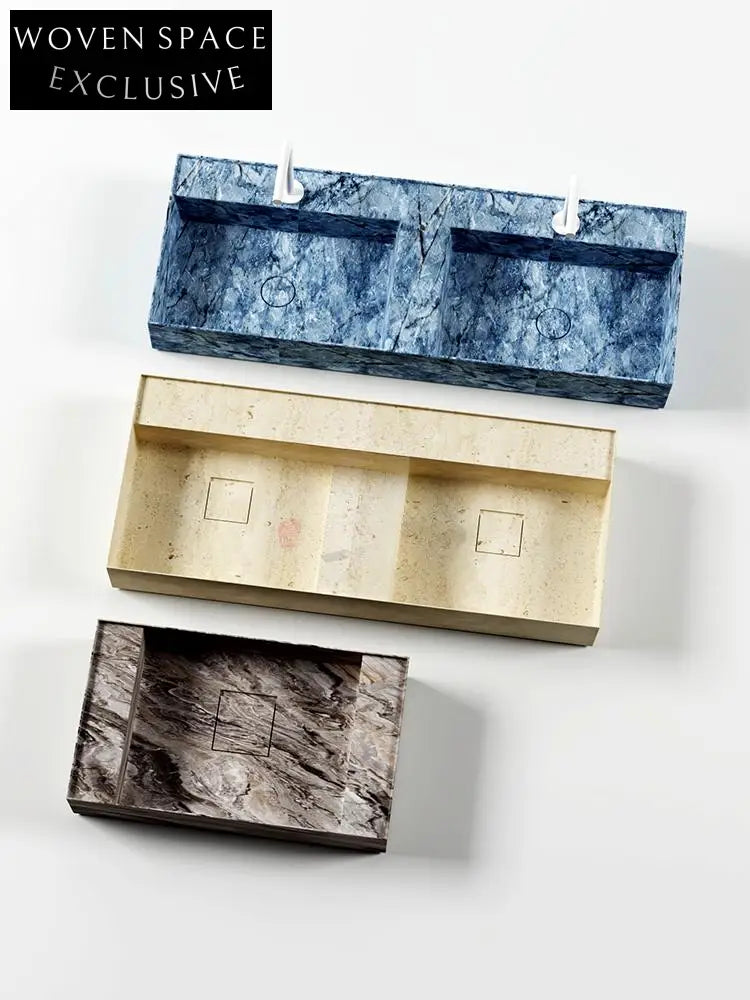 Josiah Panda White Marble Double Basin