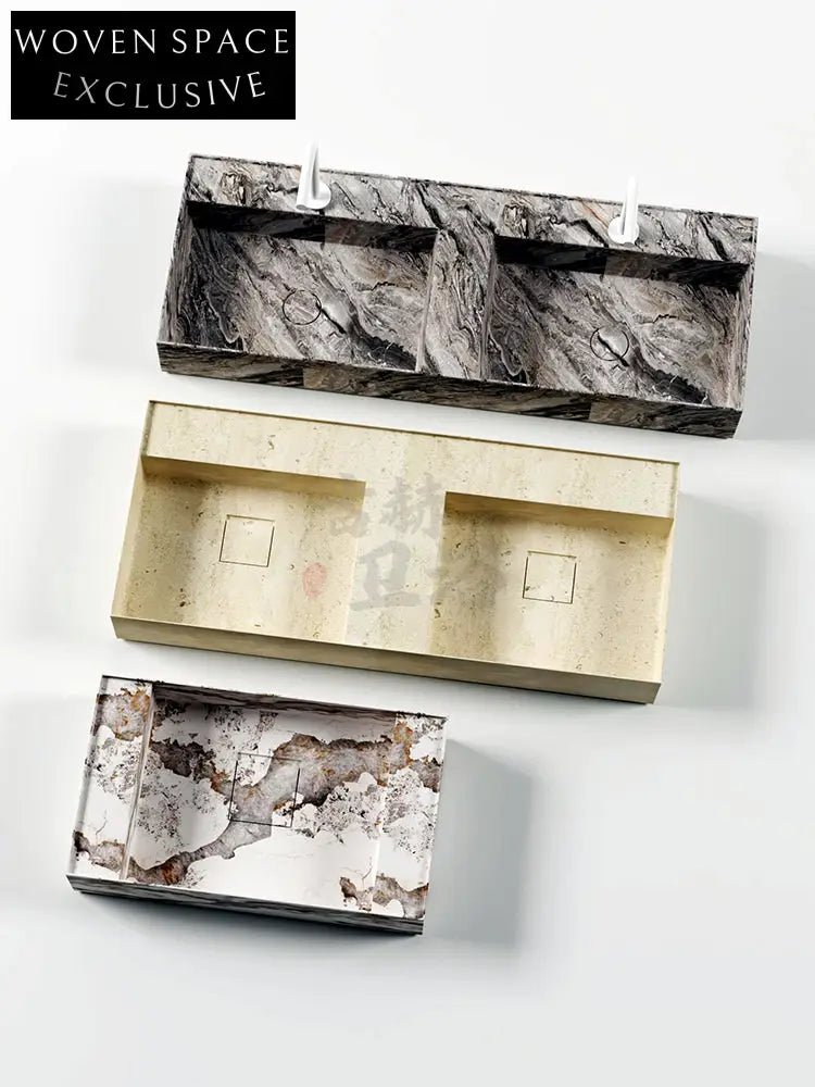 Josiah Panda White Marble Double Basin