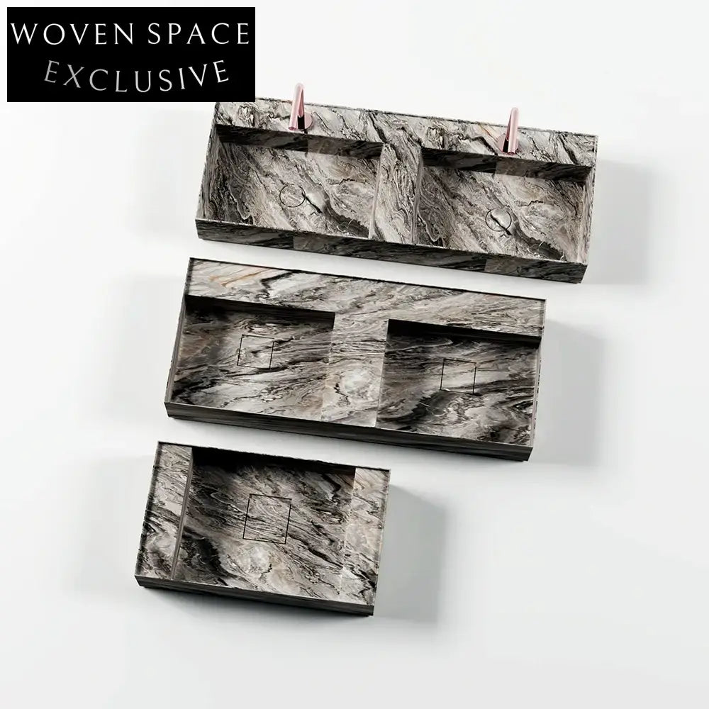 Josiah Panda White Marble Double Basin