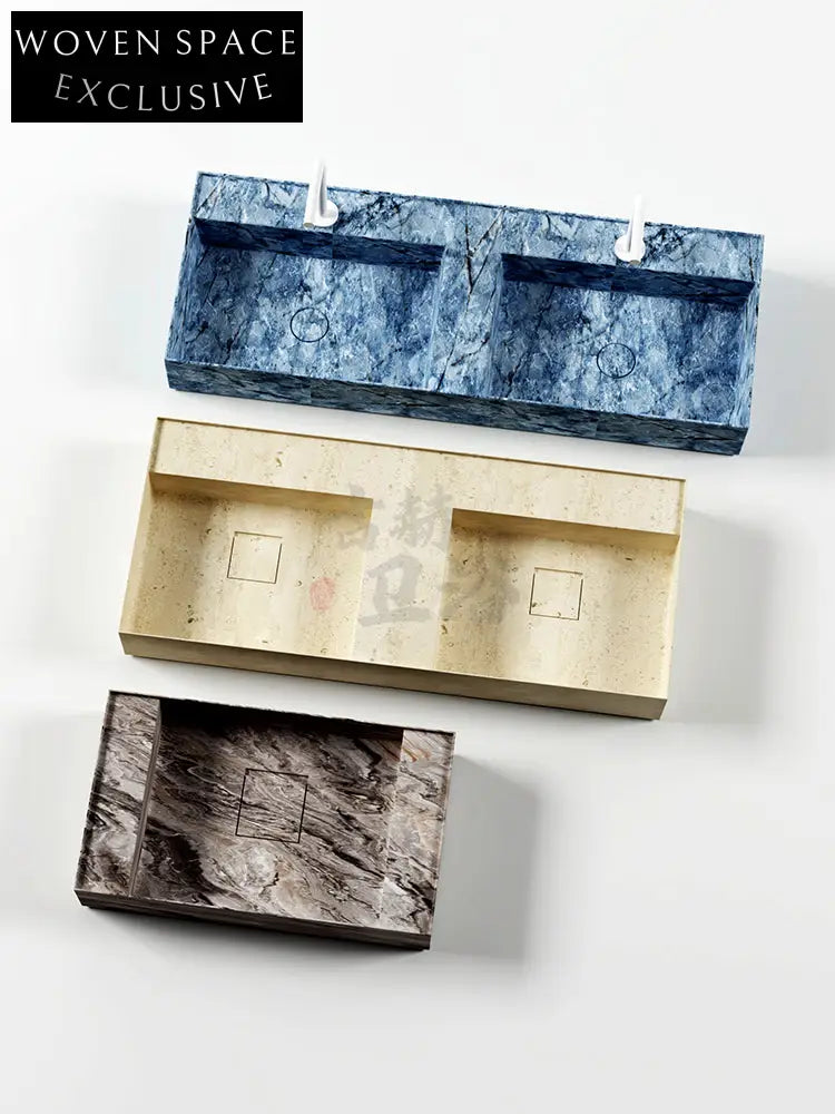 Josiah Panda White Marble Double Basin