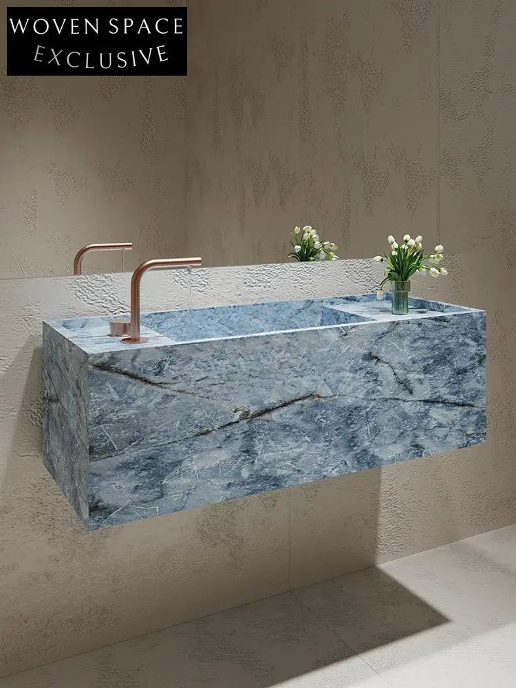 Justin Napoleon Black Bulgari Wall-Mounted Sink