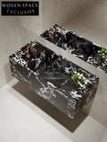 Justin Napoleon Black Bulgari Wall-Mounted Sink