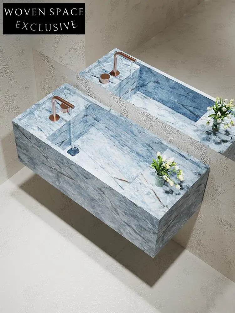 Justin Napoleon Black Bulgari Wall-Mounted Sink