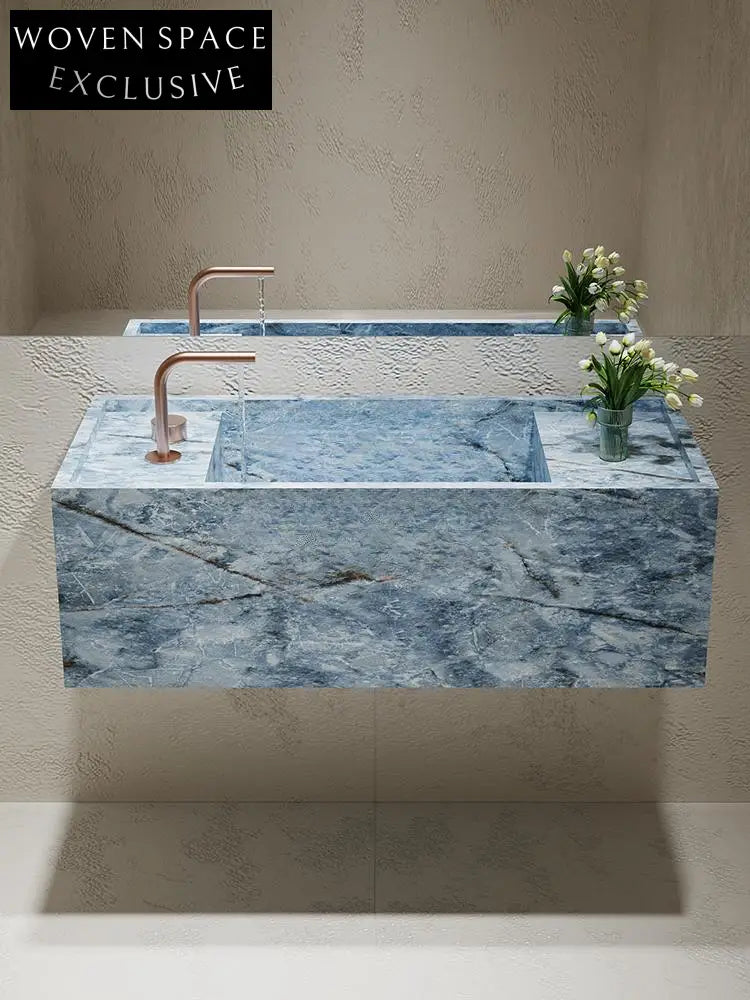 Justin Napoleon Black Bulgari Wall-Mounted Sink