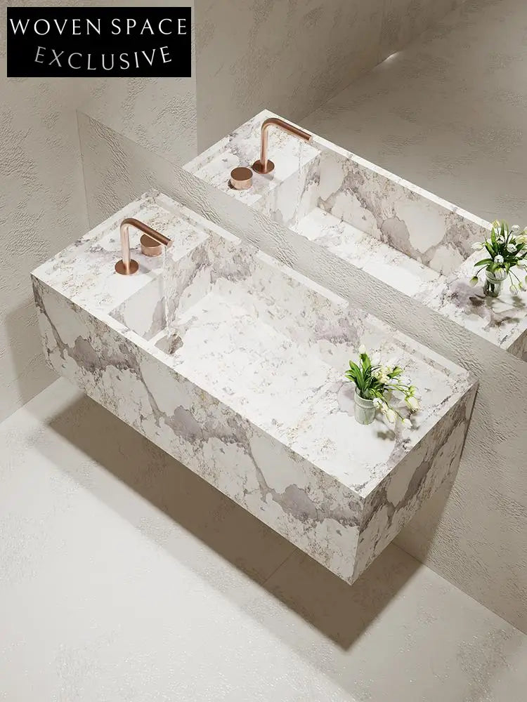 Justin Napoleon Black Bulgari Wall-Mounted Sink