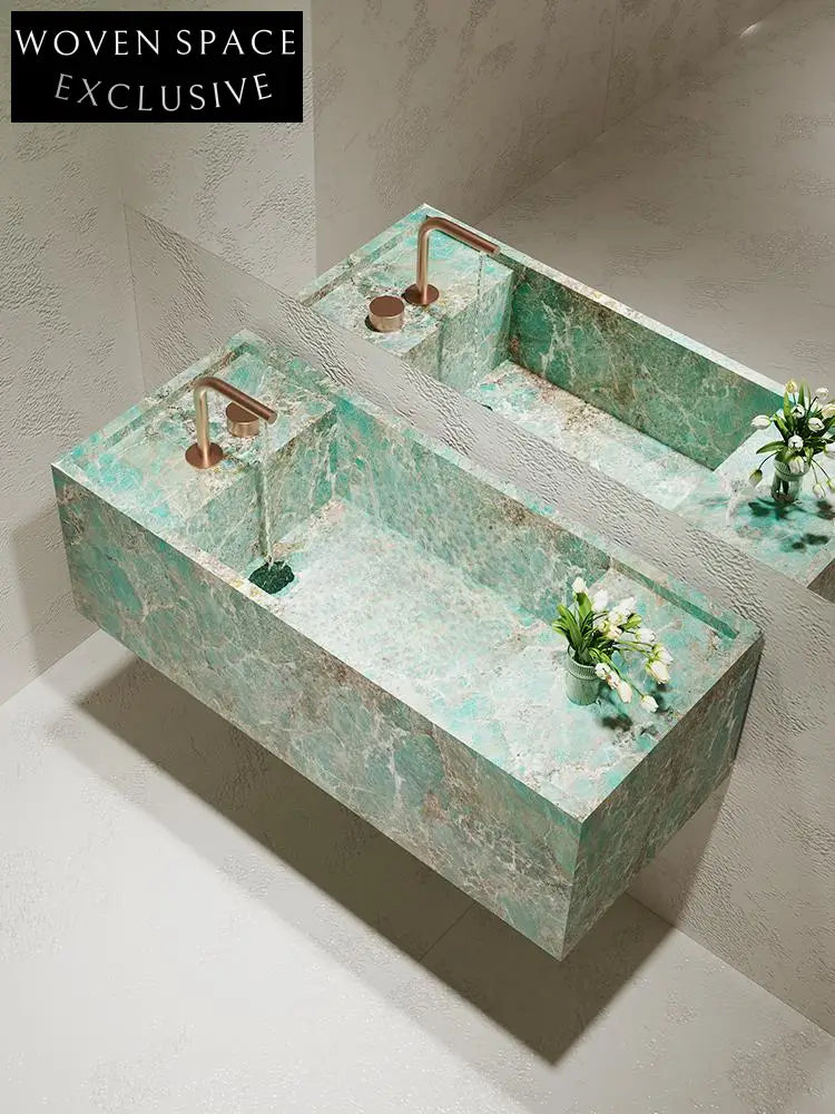 Justin Napoleon Black Bulgari Wall-Mounted Sink