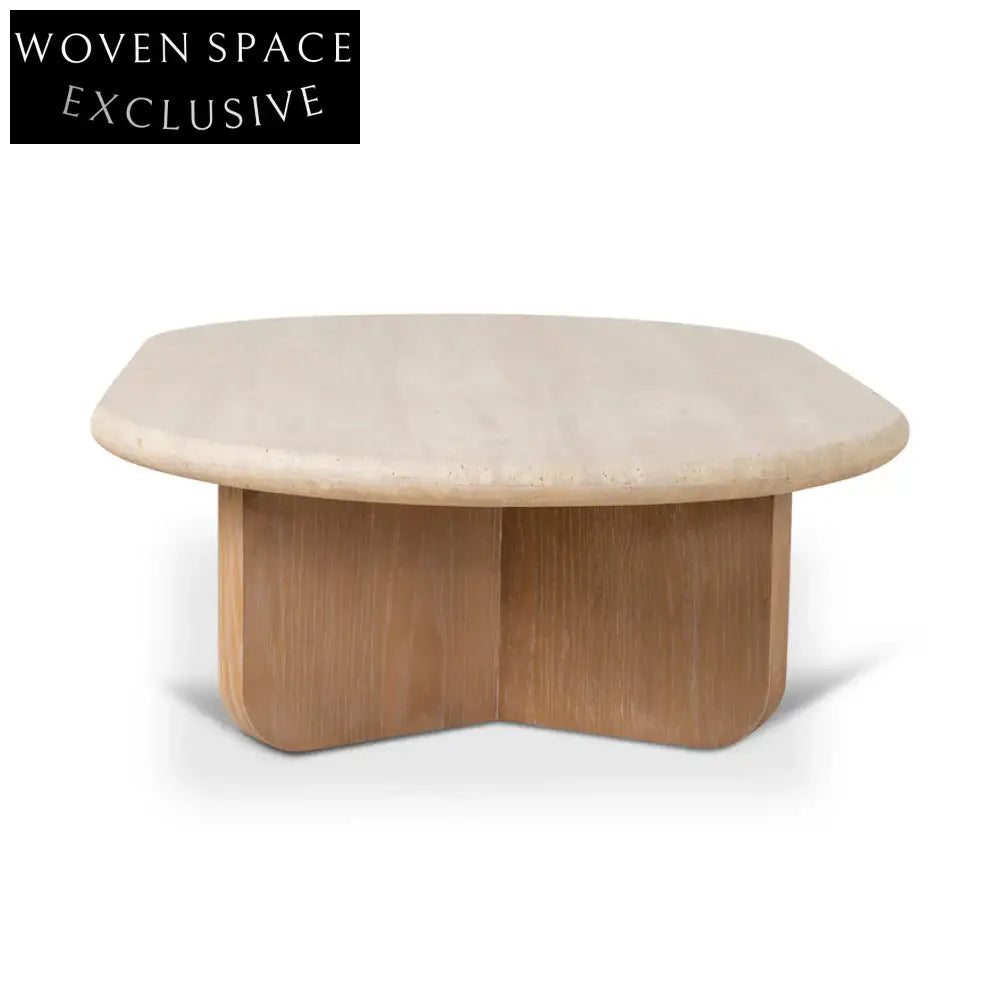 Kalin 1.2m Oval Travertine Coffee Table - Natural Coffee Table