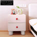 Kids Nordic Solid Wood Colorful Bedroom Nightstand with Simple Design
