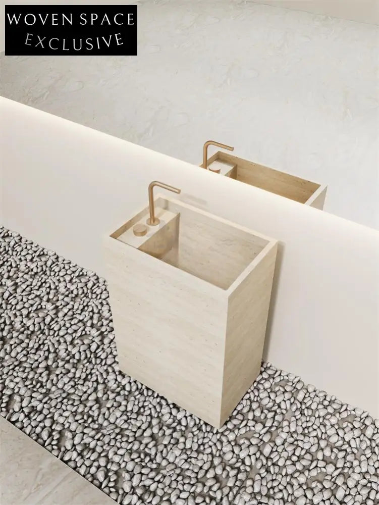 Kinsley Yellow Travertine Marble Sink