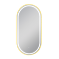 Matte Brushed Gold Non-Luminous Frame Mirror Mounted Vertical or Horizontal