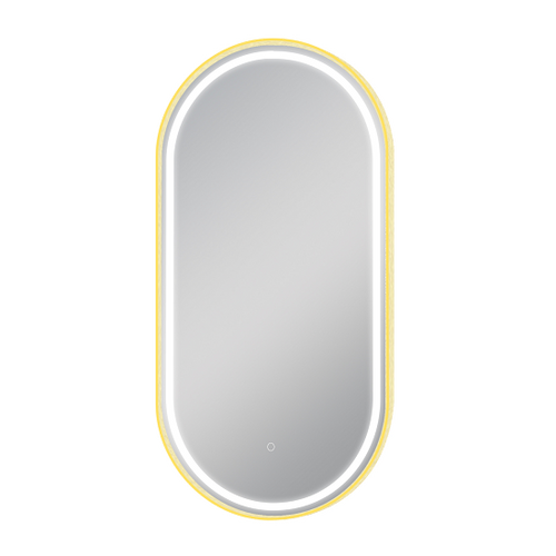Matte Brushed Gold Non-Luminous Frame Mirror Mounted Vertical or Horizontal
