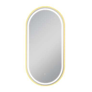 Matte Brushed Gold Non-Luminous Frame Mirror Mounted Vertical or Horizontal