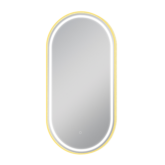 Matte Brushed Gold Non-Luminous Frame Mirror Mounted Vertical or Horizontal