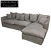 Elegant L-Shaped Sectional Linen Sofa: Modern Living Room Sleeper Design, Comfortable & Stylish