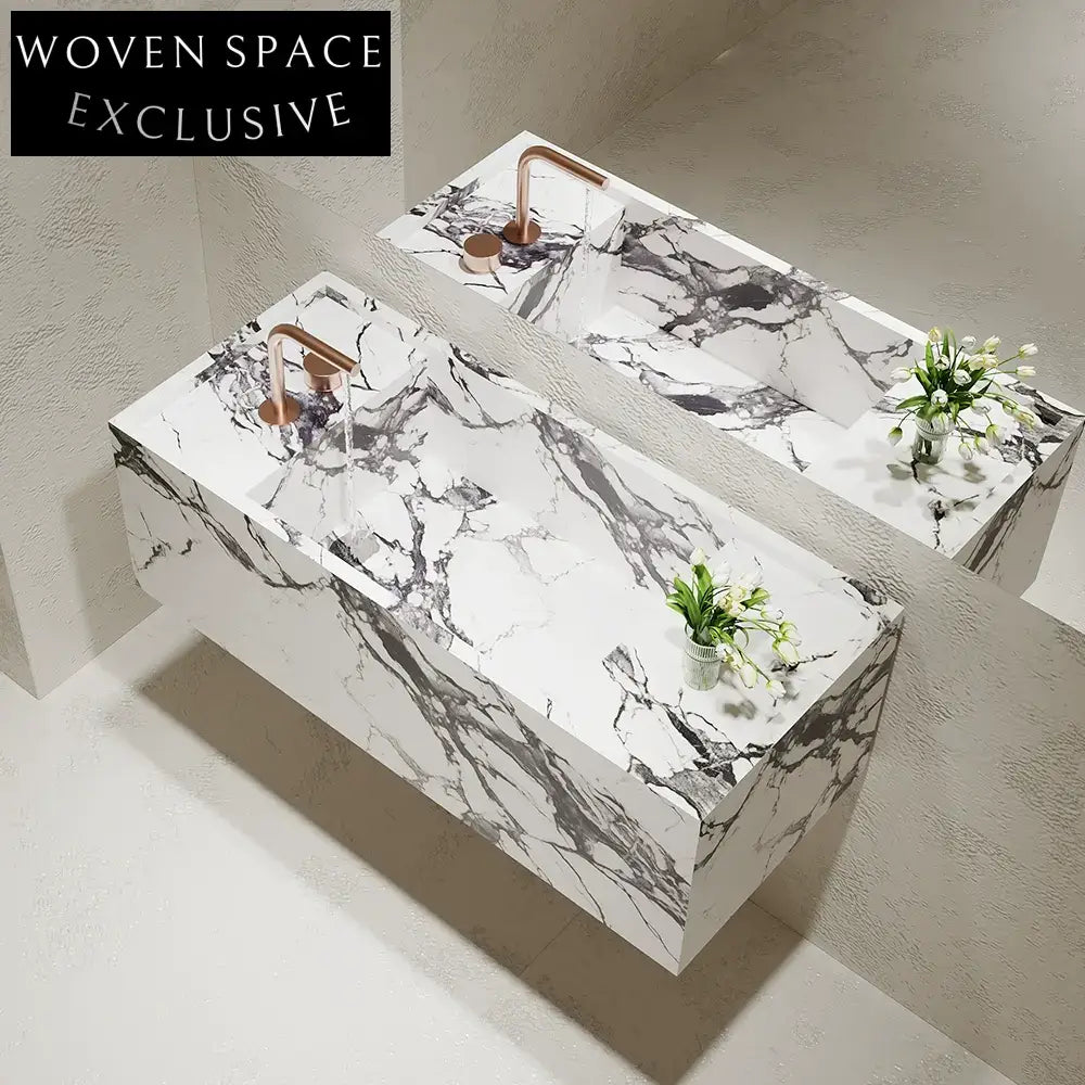 Lara Amazon Green Marble Integrated Sink