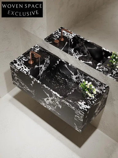 Lara Amazon Green Marble Integrated Sink