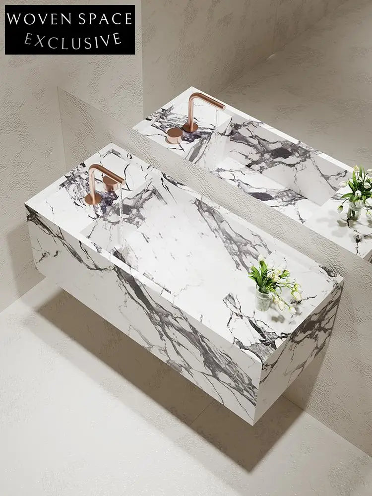 Lara Amazon Green Marble Integrated Sink