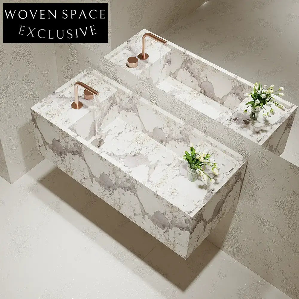 Lara Amazon Green Marble Integrated Sink