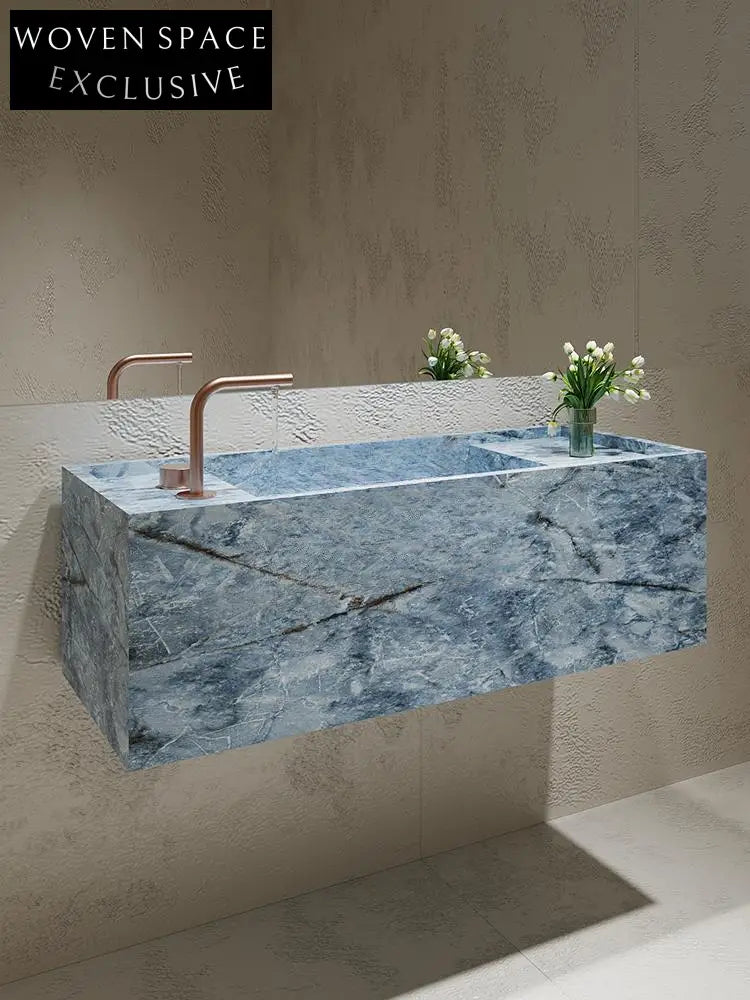 Lara Amazon Green Marble Integrated Sink
