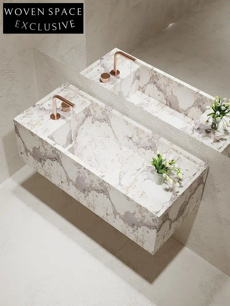 Lara Amazon Green Marble Integrated Sink
