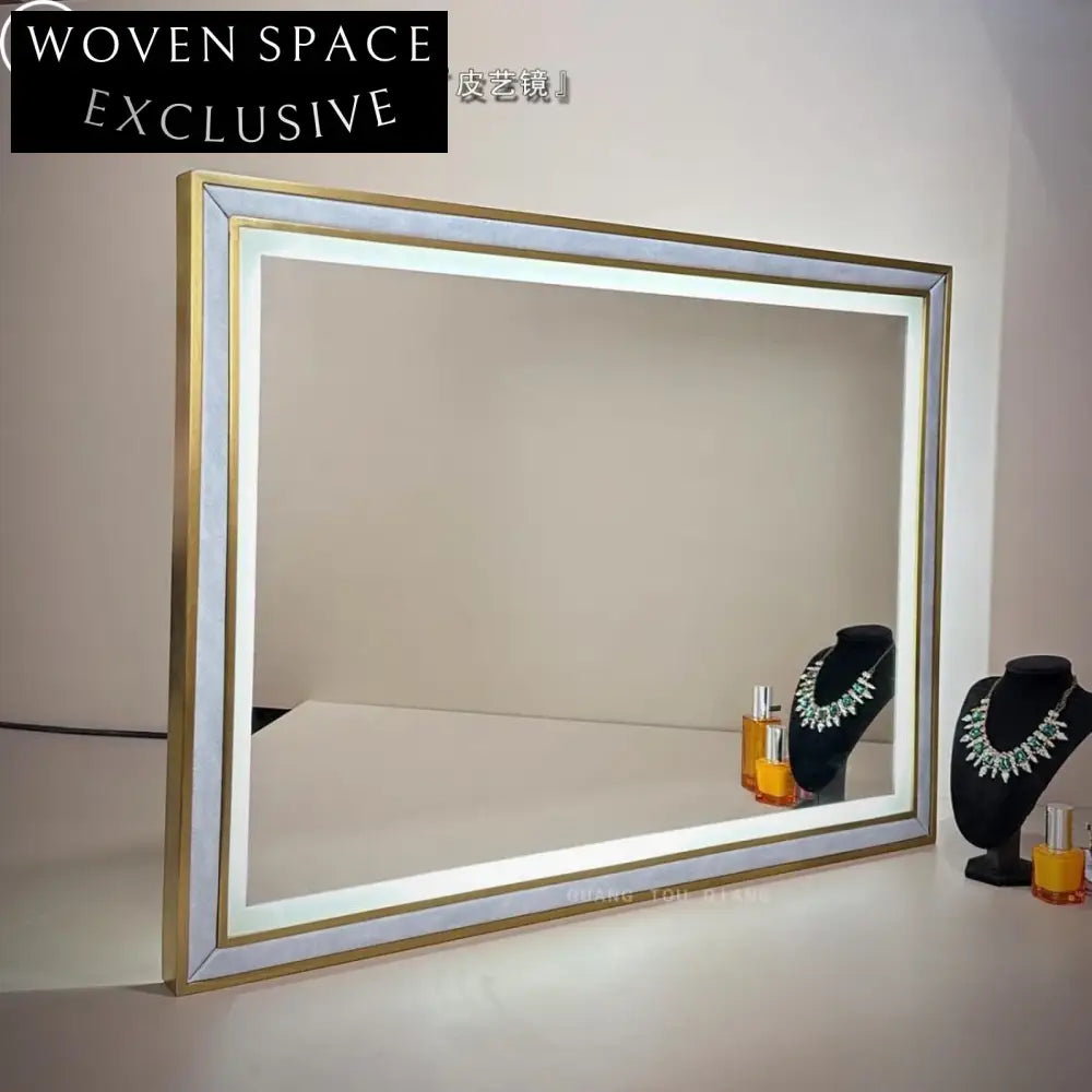 Large Faux Leather Frame Wall Mounted Oval Decorative Full Length Mirror