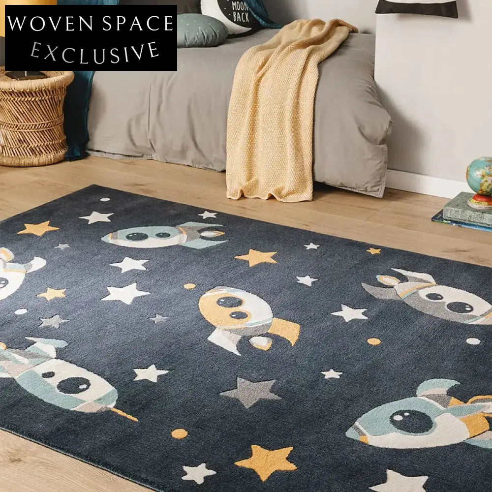 Large Modern Geometric Polyester Area Rug for Bedroom Living Room Decor