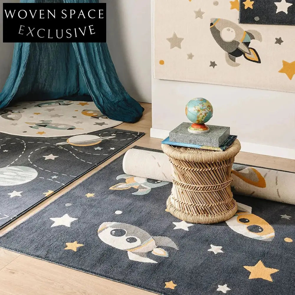 Large Modern Geometric Polyester Area Rug for Bedroom Living Room Decor