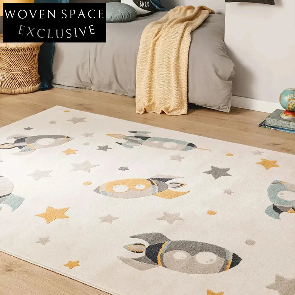 Large Modern Geometric Polyester Area Rug for Bedroom Living Room Decor