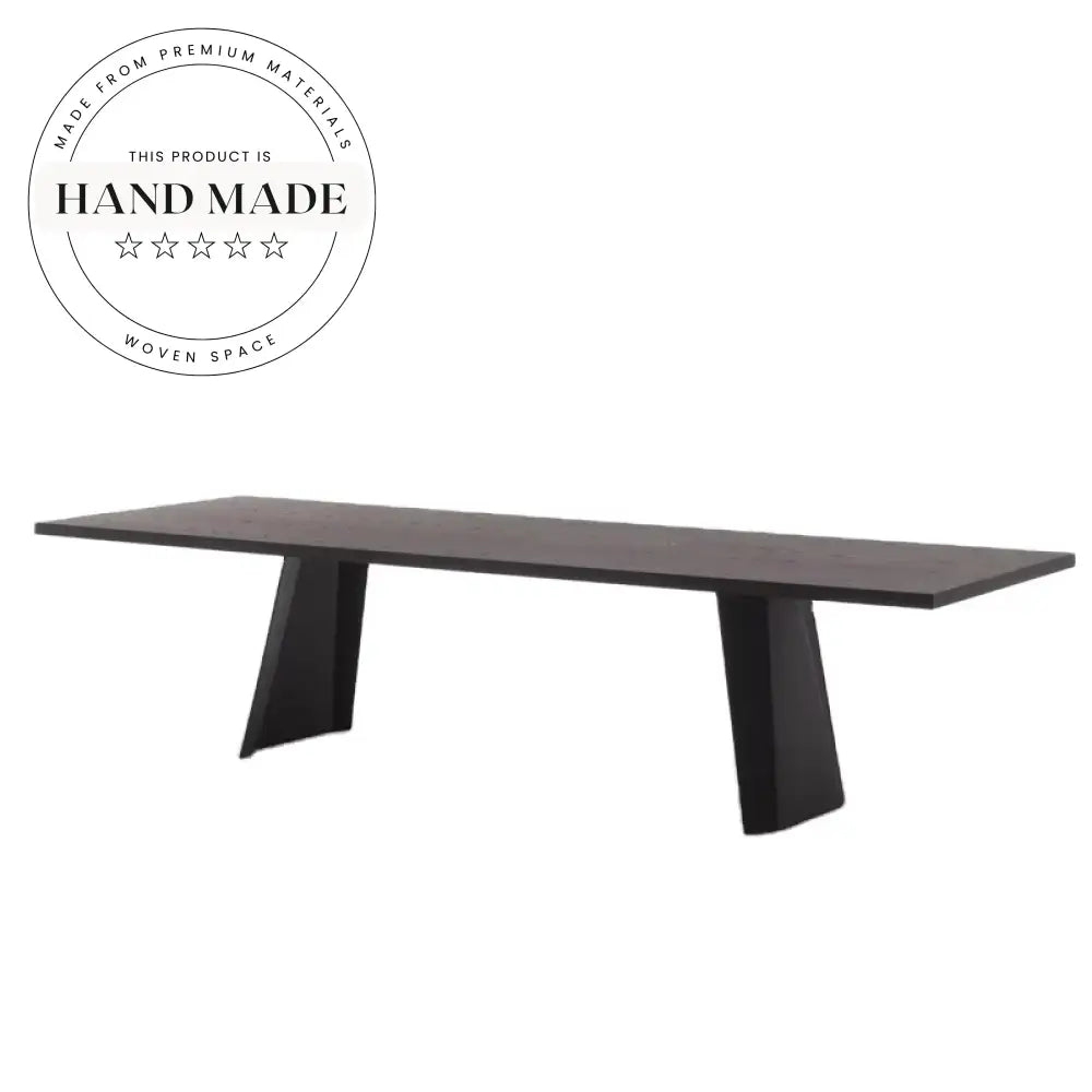 Large Vintage Solid Wood Rectangular Italian Style Dining Table