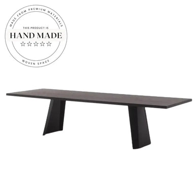 Large Vintage Solid Wood Rectangular Italian Style Dining Table