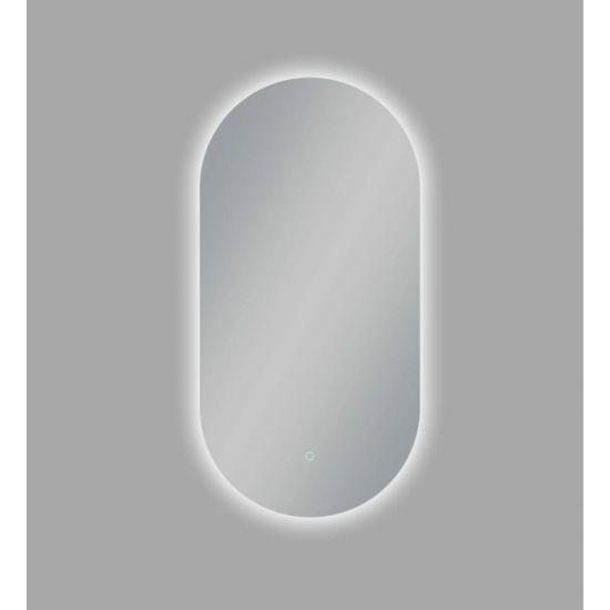450*900mm Builder Range Oval Sharp-Edged 3 Color Lighting Backlit LED Mirror with Touch Sensor Switch